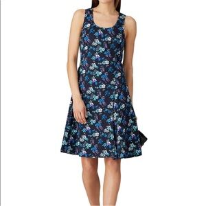 Derek Lam Vibrant Purple Blue Floral Summer Flared Tank Dress